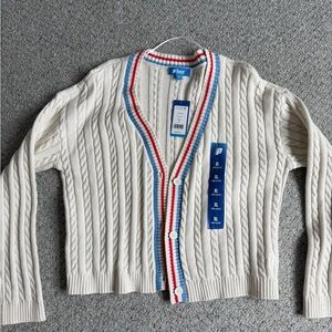 NWT Prince Pickleball x Target Women's Cable Knit V-neck Cardigan Sz XL